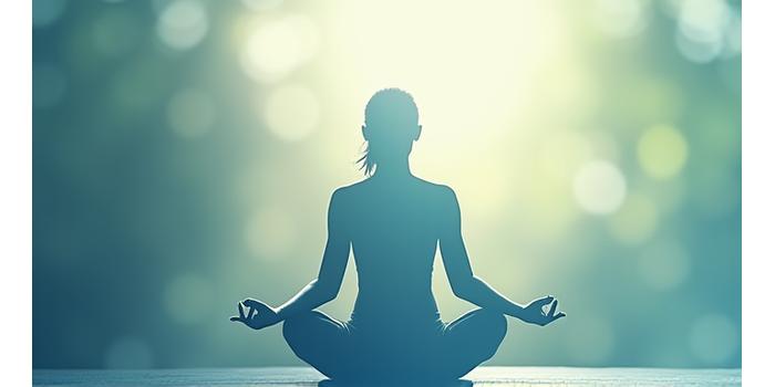 Person meditating peacefully